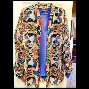 Johnny Was Floral Long Sleeve Blouse. Large